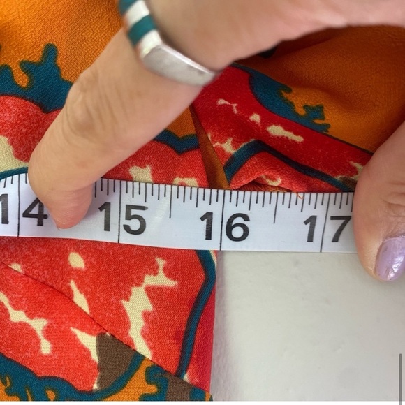 Tucker for Target orange bright floral mini dress with ruffle detail XS - Picture 14 of 16